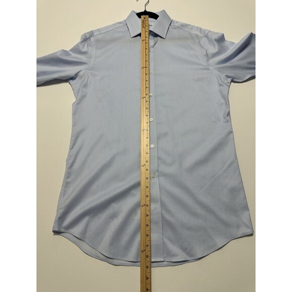 TM Lewin Dress Shirt Mens 16/36 Slim Fit Striped Blue White 41cm/91cm - Picture 10 of 11